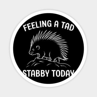 Porcupine Feeling A Tad Stabby Today Funny Porcupines Magnet